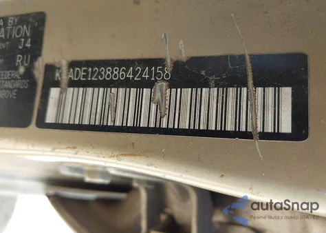 2008 Kia Rio Lx z USA, uszkodzony, nr VIN KNADE123886424158